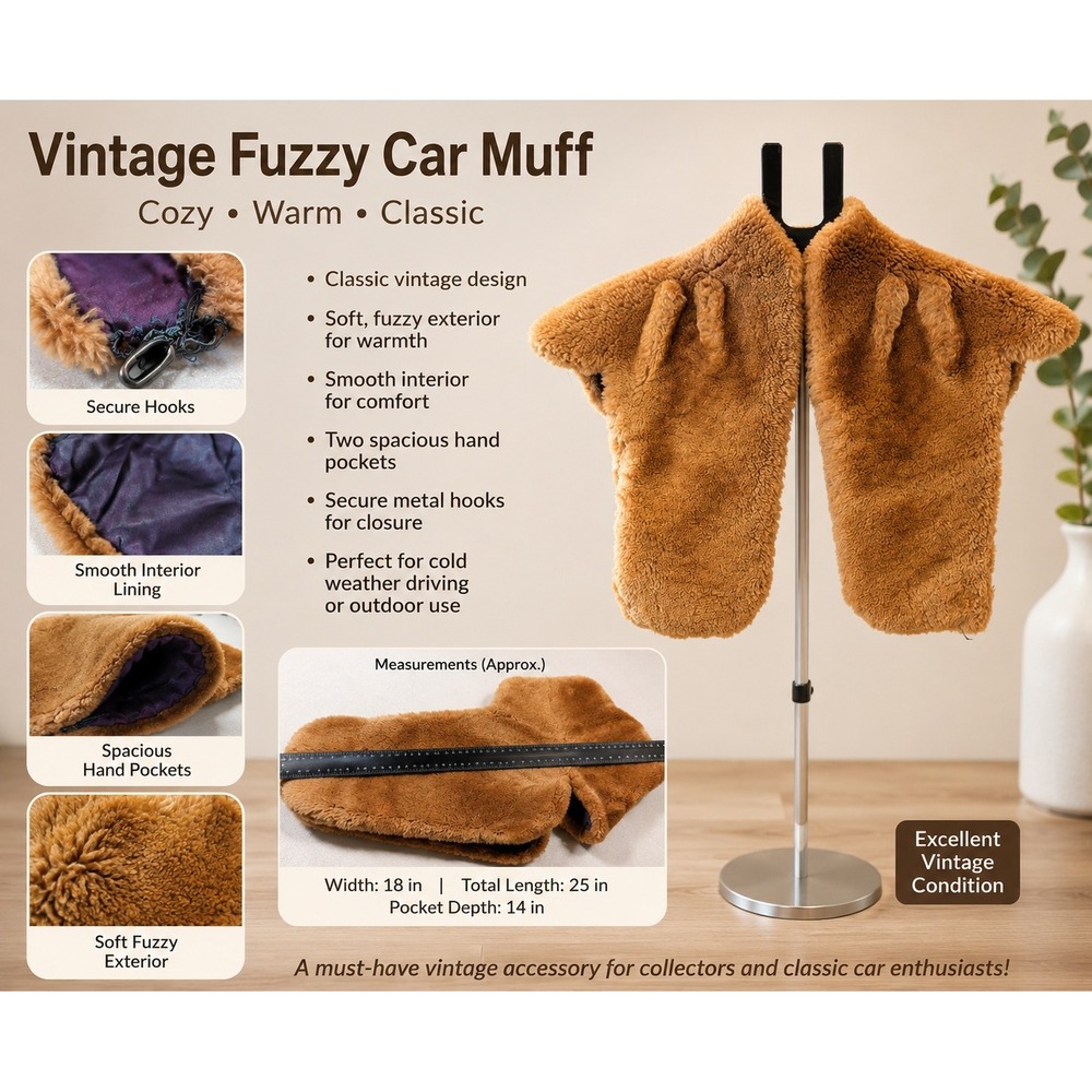 Vintage Camel Brown Faux Fur Stole Wrap Bridal Evening Shawl Shrug Hook Closure